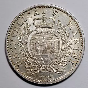 1906 San Marino 1 LIRA FDC - Foto 1 di 2