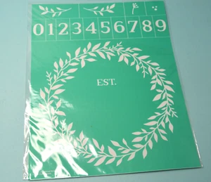 Established Wreath Chalk Couture Stencil Retired NIP B181105 - Picture 1 of 1