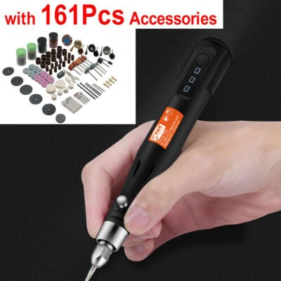 161Pcs Micro Engraver Pen Electric Engraving Carve Tool For Jewelry Metal Wood