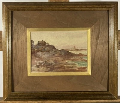 Louis GERMAN (1863-1946) Paysage Marin Le Cap d’Antibes Côte d'Azur Cannes Nice - Photo 1/4