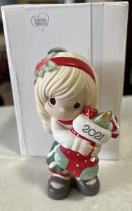 Estatuilla de niña con fecha de alegría de Precious Moments You Fill Me with Christmas Cheer 211001, - Imagen 1 de 5