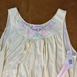 Shadow line Nightgown L And Robe XL Sunlit Color Roses Style 37280 NWT - Picture 1 of 12