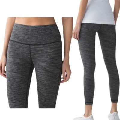 Lululemon High Times Pant Diamond Jacquard Space Dye Black Slate 4 - Image 1 of 4