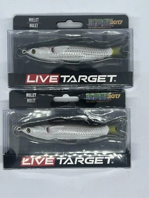 LiveTarget Mullet Natural Black 3 3/4"  3/8 oz Lot of 2 - Image 1 of 4