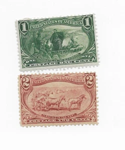 U.S. Scott #285-286, Mint-LH, OG , Trans-Miss, SCV $100 - Picture 1 of 2