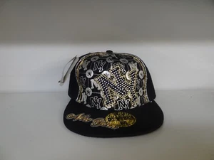 HERRENGRÖSSE MEDIUM NEW YORK CITY SOUVENIRHUT **NEU MIT ETIKETT**GOLD & SILBER GLITZER** - Bild 1 von 6