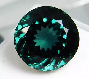 Natürlicher 21 kt brasilianischer Indicolith blauer Turmalin Rundschliff "zertifiziert" Edelstein - Bild 1 von 9