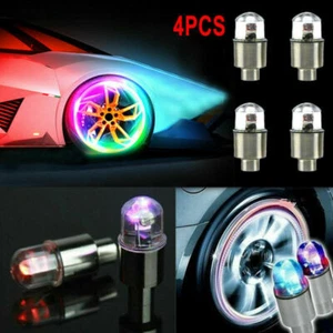 4 STÜCKE Auto Rad Reifen Luftventilschaft LED Lichtkappen Abdeckung Zubehör - Picture 1 of 11