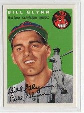 Bill Glynn 1954 Topps Archives signed autographed card Cleveland Indians
