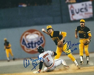 Autographed AL BUMBRY Orioles & TIM FOLI Pirates 8x10 photo w/ Show Ticket - Picture 1 of 1