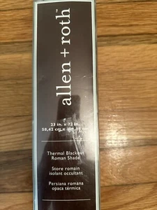 Allen+Roth Blackout Roman Shade Gray 23"x 72" - Picture 1 of 2