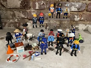 Playmobil City Mixed Figures & Accessories Lot Police Firefighter Cowboy (20+) - Picture 1 of 8