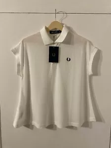 Fred Perry Womens A-Line Piqué Polo Shirt UK Size 8 Brand New - Picture 1 of 8