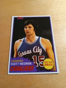 1981/82 Topps #19 SCOTT WEDMAN Cavaliers, Kings, Basketball Card, Forward, (VG) - Picture 1 of 2