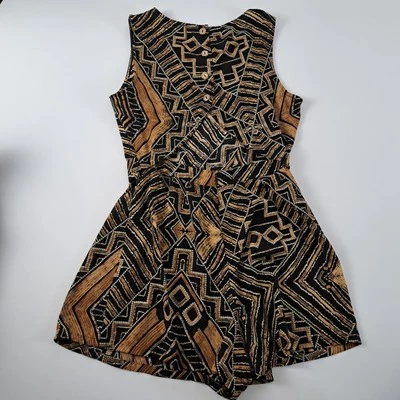 Forever 21, Romper, Estampa Tribal, Tamanho Pequeno, 100% Poliéster, Primavera e Verão - Imagem 1 de 4