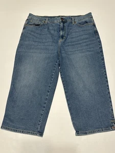 GLORIA VANDERBILT Amanda Allround Slimming Effekt Stretch Denim Capri Blau 16P - Bild 1 von 6