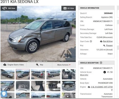 AC Condenser Fits 11-12 14 SEDONA 4286816 - Image 1 of 4