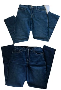 Lee Relaxed Fit Straight Leg Women Sz 4 Jeans Lot Of 2 - Picture 1 of 9