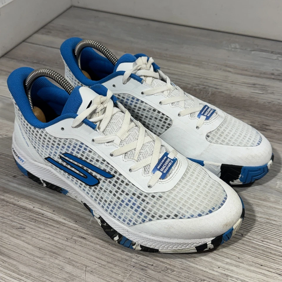 Skechers Viper Court Pro Pickle Ball Shoes White Blue Camo 172069 Women's Sz 9.5 - Image 1 of 4