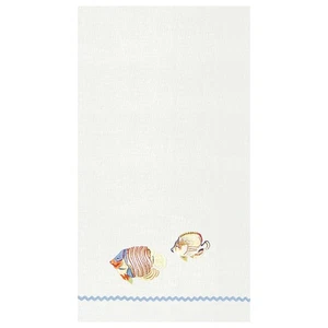 Colorful Fish Hemstitch Decorative Guest Towel - Picture 1 of 1