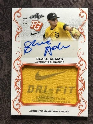 2018 Leaf Perfect Game National Showcase - Patch Auto - Blake Adams #PA-BA1 2/2 - Image 1 of 3