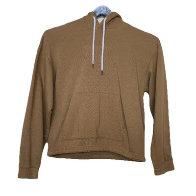 Sudadera Pullover The North Face Con Capucha Recortada Dorada Mediana Bordada Logo Foto 1 de 4