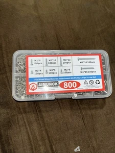 Kit surtido de tornillos para madera de cabeza plana de 800 piezas puntas Phillips - Imagen 1 de 2