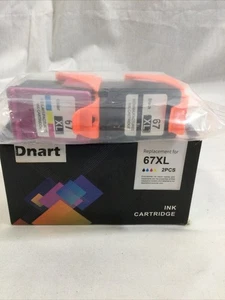 NUEVO PAQUETE DE 2 cartuchos de tinta tricolor 67XL negros y 67XL - Imagen 1 de 3