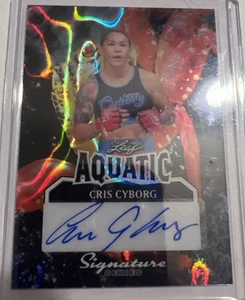 2025 Leaf Signature Series Aquatic Crab Cris Cyborg 1/1 Auto Autograph A-CC2 - Picture 1 of 2