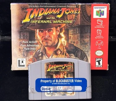 2000 Nintendo 64 N64 Indiana Jones and the Infernal Machine Authentic Cart + Box - Image 1 of 4