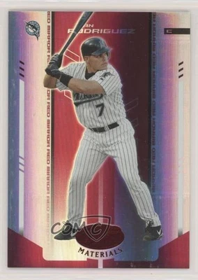 Espejo rojo 81/100 2004 Leaf Certified Materials Ivan Rodriguez #210 Salón de la fama 04br Foto 1 de 3