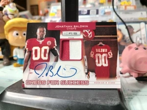 2011 Rookies & Stars Dress for Success Jonathan Baldwin Auto Patch 3/10 49ers - Picture 1 of 2