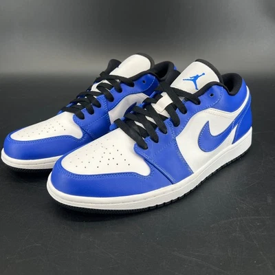 Zapato Jordan 1 Low Game Royal Talla 10.5 553558-124 Blanco/Juego Real-Negro Nike Foto 1 de 4