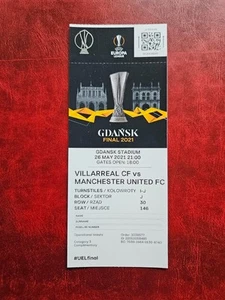 RARE MINT TICKET 2021 EUROPA LEAGUE FINAL MANCHESTER MAN UTD UNITED - VILLARREAL - Picture 1 of 1