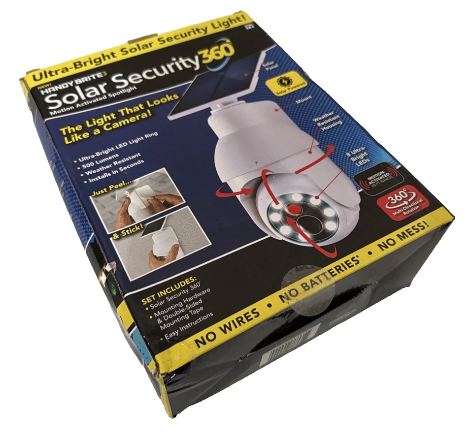 Handy Brite Solar Security 360° Motion Activated Spotlight – New, Open Box - Image 1 of 4
