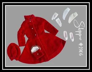 Vintage Barbie Skipper roter Mantel Handtasche Schuhe Socken Hut komplett #1906 - Bild 1 von 10