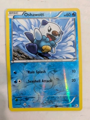 Oshawott 39 Boundaries Crossed Reverse Holo LP Condition 2012 Pokemon TCG Card - Image 1 of 2
