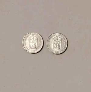 Lot of 2 - 1962 (1) & 1963 (1) Czechoslovakia 1 Haler - Picture 1 of 2