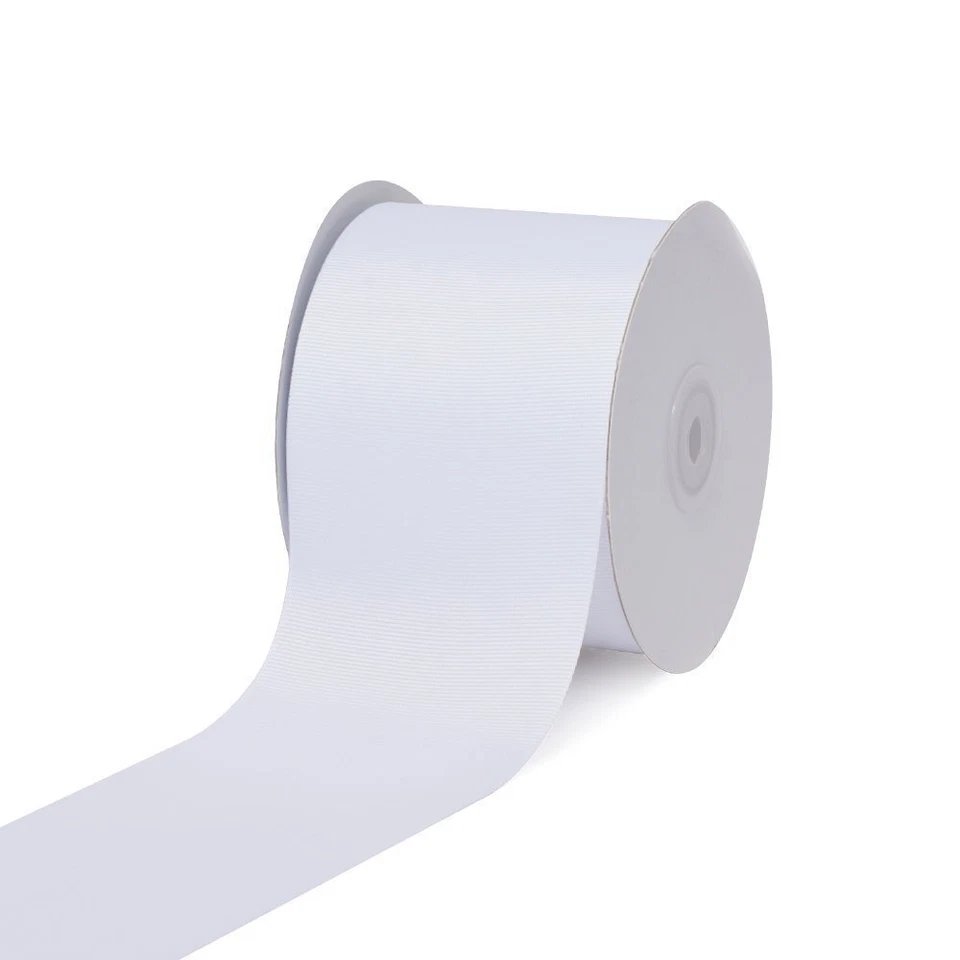 Creative Ideas 3 Solid Grosgrain Ribbon 25 Yd White