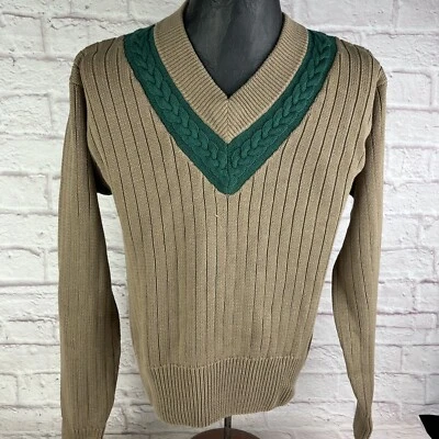 Suéter vintage Gitman Bros para hombre MEDIANO Grandpa Core cuello en V nuevo con etiquetas Foto 1 de 4