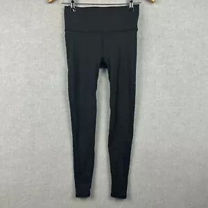Lululemon Leggings Womens 6 W24xL25 Black Reveal 7/8 Length Mid Rise Mesh - Picture 1 of 8