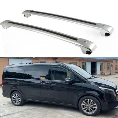 Barra transversal de 2 piezas para portaequipajes de techo Mercedes Benz Metris/Vito W447 2016-2023 Foto 1 de 4