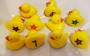 10pc Easter Duck Number Matching Learning Game Baby Shower Party Favor Birthday  - Picture 1 of 1