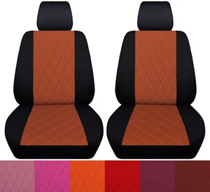 Cubiertas de asiento delanteras personalizadas para camioneta puntada de diamante para Toyota Tacoma 2016-23 cabina DBL - Imagen 1 de 14