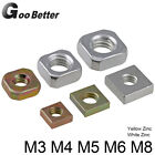 M3 M4 M5 M6 M8 Square Nuts Thin Type Bright Zinc Plated Carbon Steel For Bolts