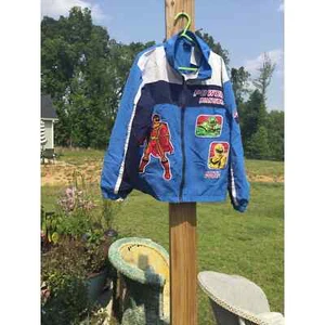 Power Rangers mysticforce vintage boys jacket blue kids size 6 90 Y2K - Picture 1 of 13
