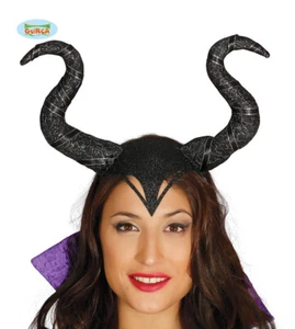 Fiestas Guirca Adult Evil Fairy Tiara Maleficent Headpiece Fancy Dress Accessory - Picture 1 of 1