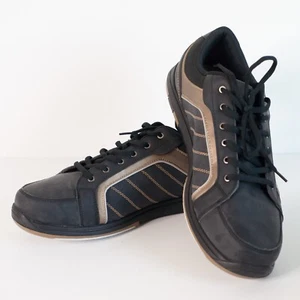 Brunswick Men's 13M Bowling Shoes M-020 Captain Black Gold Ortholite Insole - Picture 1 of 12