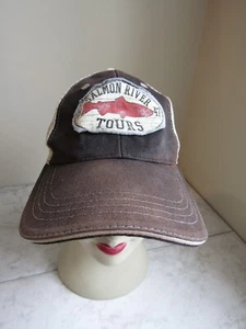 Salmon River Tours 1947 Logo Brown Cotton Blend Mesh Back Adj Baseball Hat OSFM - Picture 1 of 5