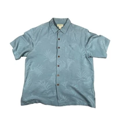 Boca Classics Men's Silk Hawaiian Shirt Size XL Woody Buttons Blue Vacation - Image 1 of 4
